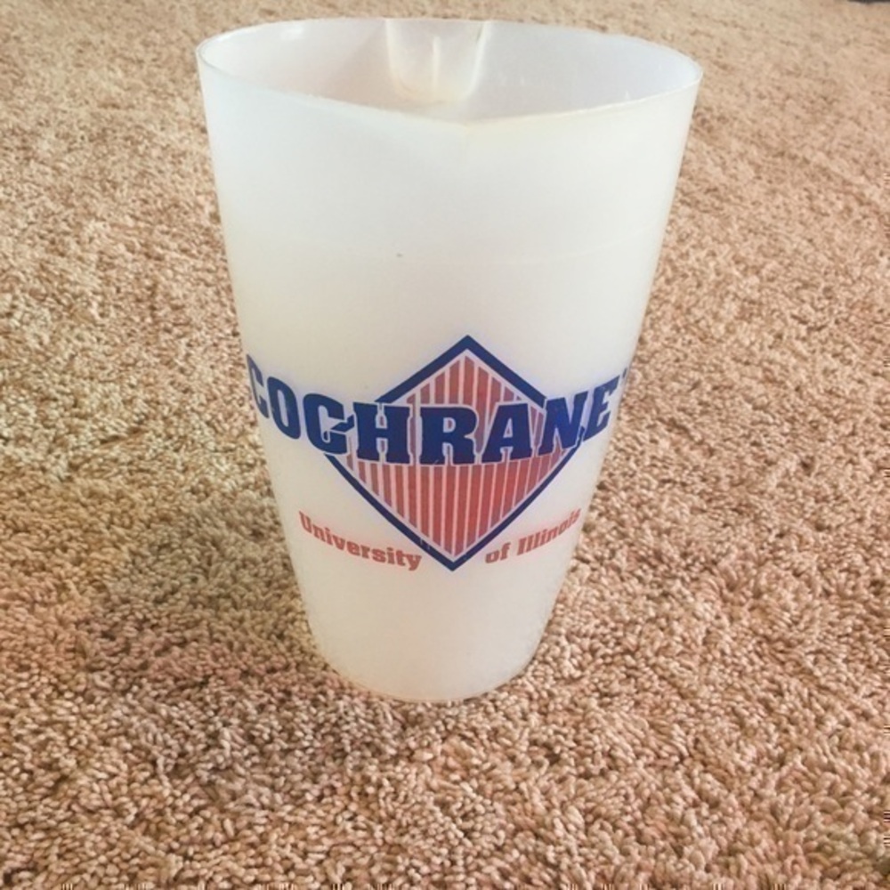 Vintage Cochrane’s University of Illinois plastic beer pitcher